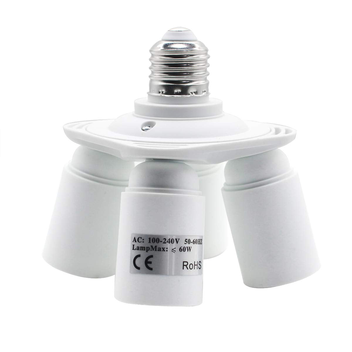 YI LIGHTING - 3 in 1 E26/E27 Socket Splitter Use for E26/E27 Standard Base  Bulbs Medium Socket White (3 in 1)