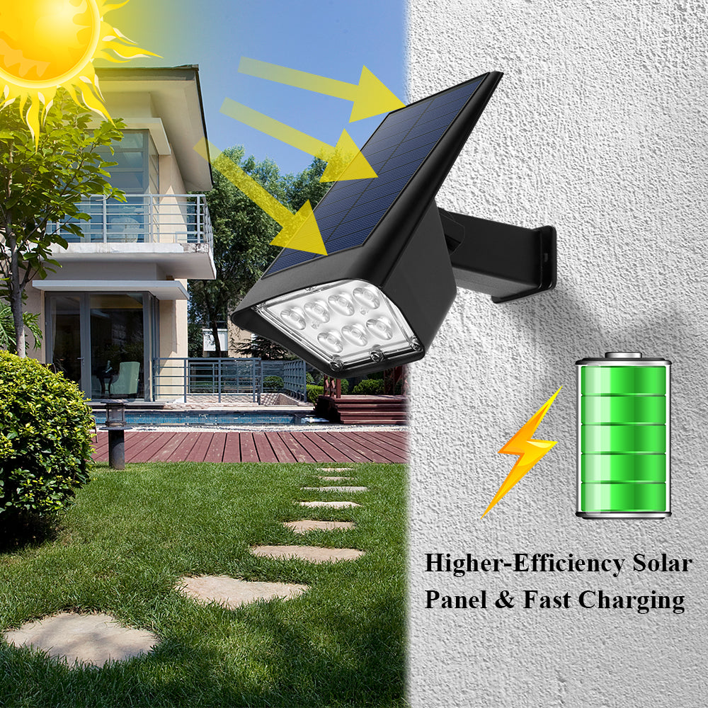 (Set of 2)Solar Powered Outdoor Pathway Lights SpotLights for Landscape Garden Wall Yard Driveway Garage