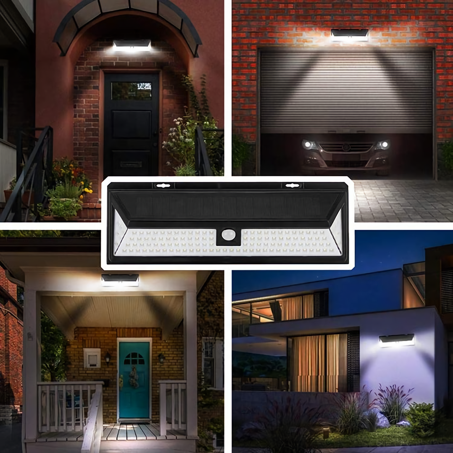 LED Solar Light Outdoor with 118 LEDs PIR Motion Sensor Weatherproof For Garden Wall Fence Yard