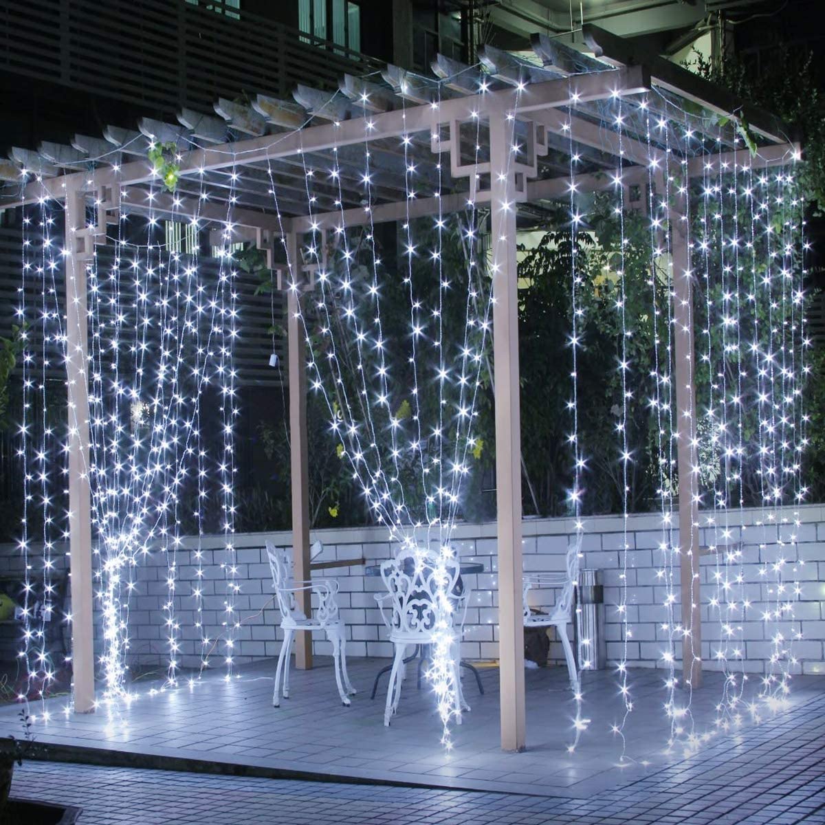 9.8ft x 9.8ft LED Fairy Light Curtain String Light with Remote for Bedroom Curtain Wall Wedding Window Patio Decoration