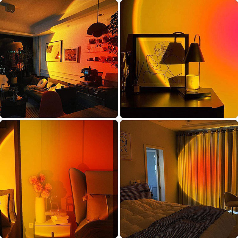 Smart LED Sunset Projection Lamp, Multi-Color, 360 Degree Rotation, APP Control Night Light for Selfie Photography Party Home Bedroom