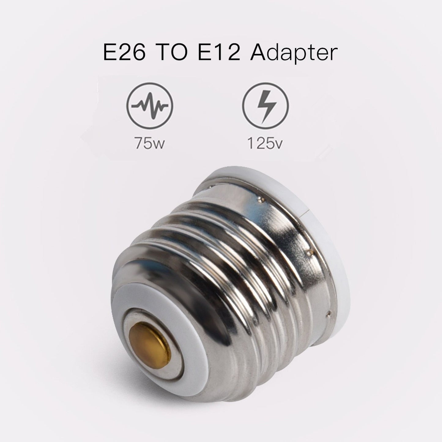 UL-listed E26/E27 Medium Screw Base to E12 Candelabra Screw Socket Reducer Adapter Converter