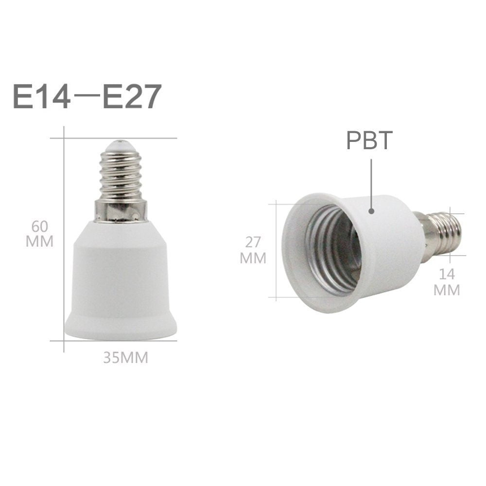 E14 European Base to E26/E27 Medium Edison Base Light Lamp Sockets Adapter Converter
