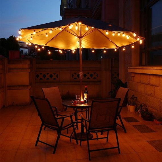 25FT Outdoor String Lights with 25 Globe Bulbs for Patio Garden Backyard Wedding Party Christmas Lights