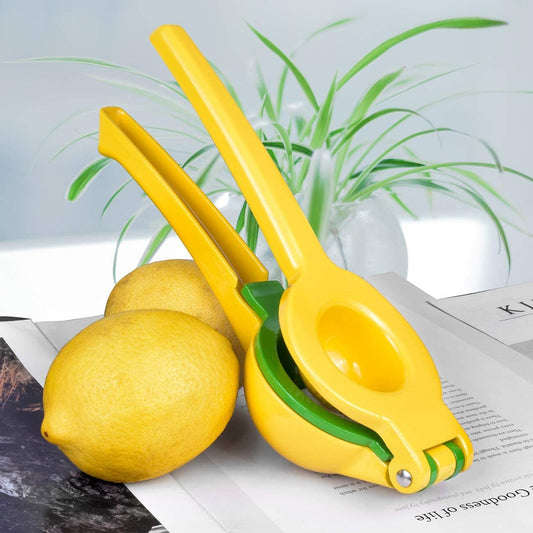 Premium Quality Metal 2 in 1 Lemon Lime Squeezer - Manual Citrus Press Juicer