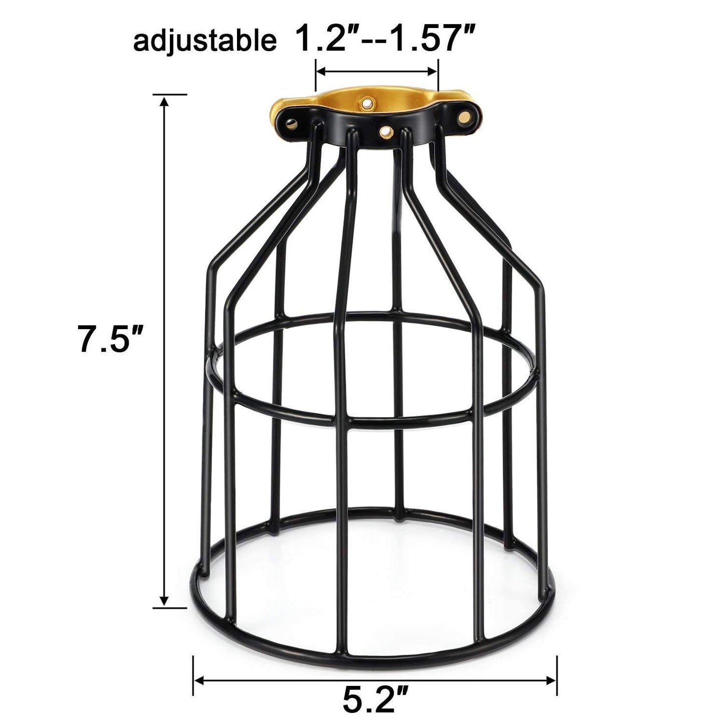 Adjustable Industrial Vintage Style Metal Lamp Guard Shade Cage