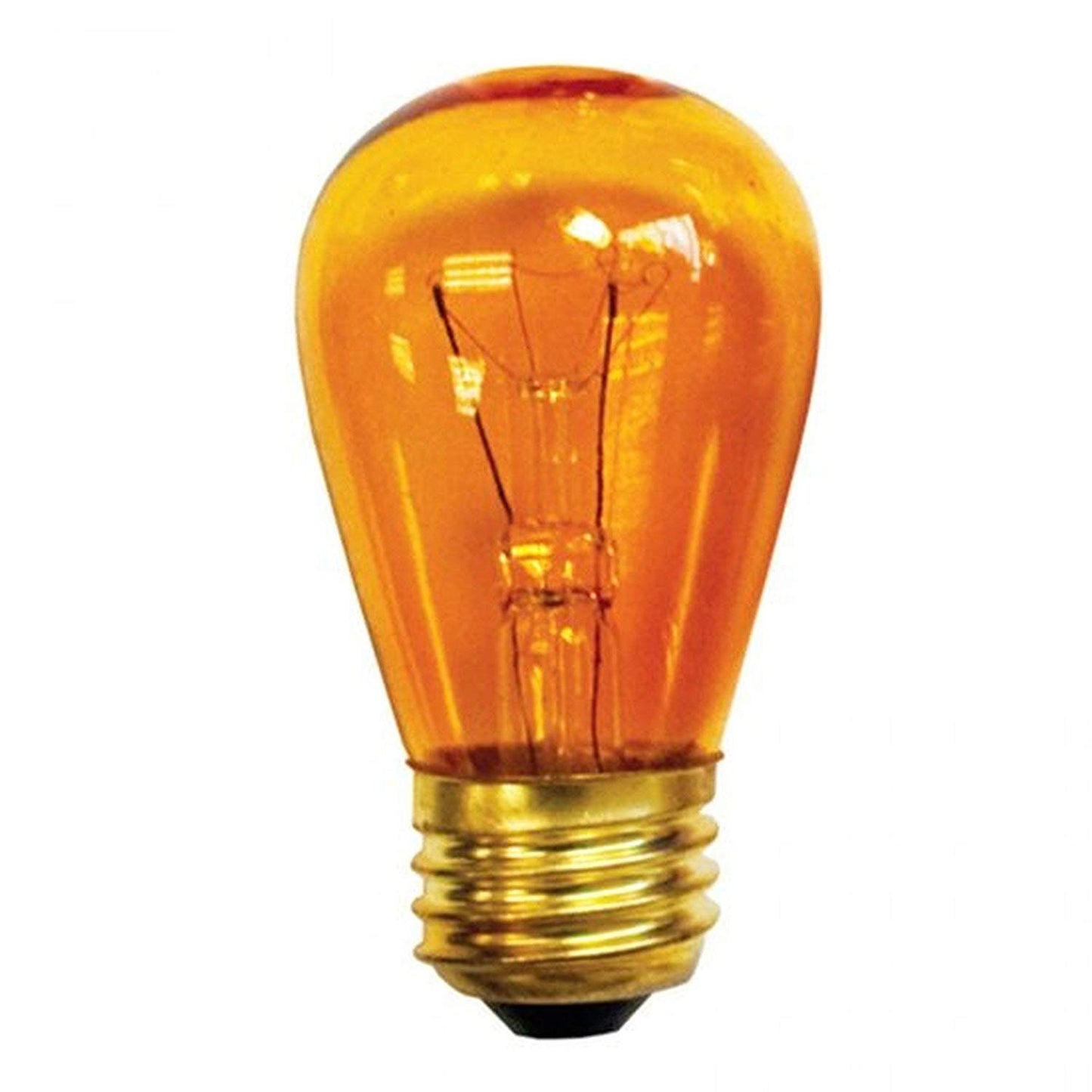 11W S14 Dimmable Transparent Amber Sign Light Bulb with E26 Base for Outdoor Sign, String Light Bulbs Replacement